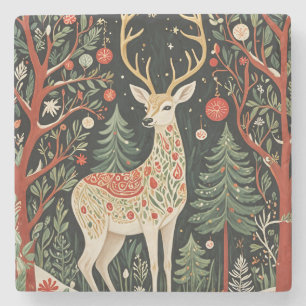 God Jul-Hjort, midnatt Stenunderlägg
