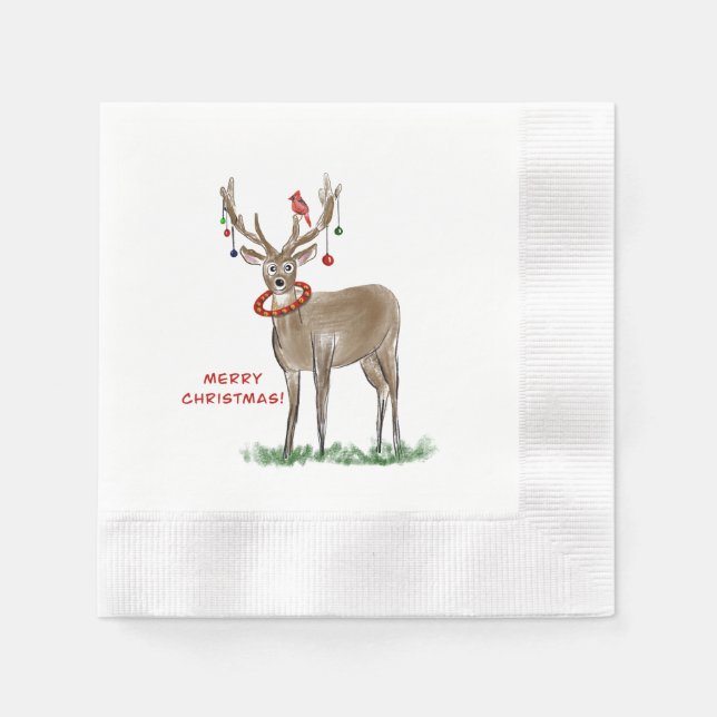 God jul Hjort napkins Pappersservett (Framsidan)
