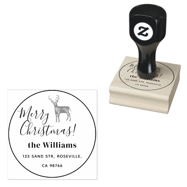 God jul Hjort-skript Stämpel (Stämplad)