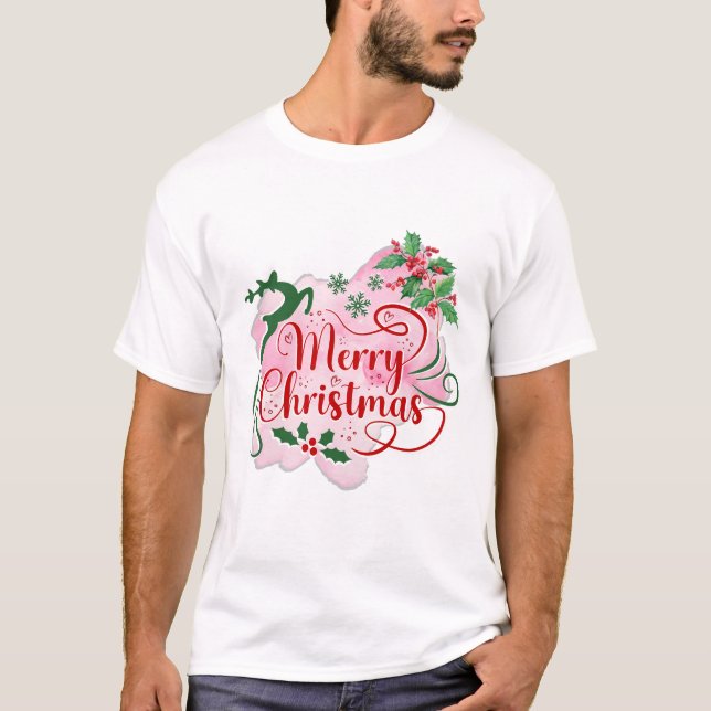God jul Hjort T Shirt (Framsida)