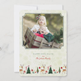God Jul | Hjort & Träd | Fotokort Julkort