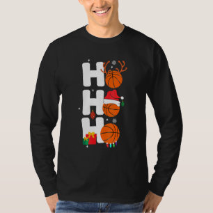 God jul, Ho Ho Ho Basketball Santa Älskare T Shirt