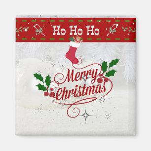 God jul, Ho Ho Ho, festlig helgdag Magnet