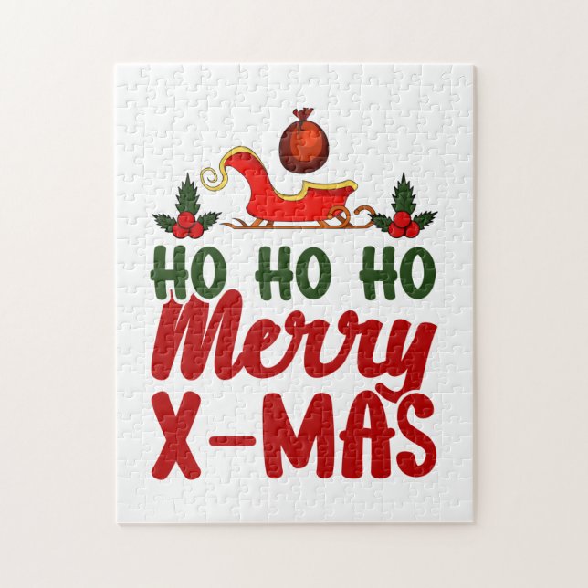God jul Ho Ho Ho God jul Pussel (Vertikal)