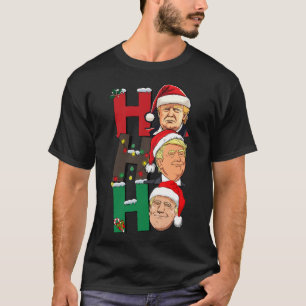 God jul Ho Ho Ho Ho Trump Santa Light Christm T Shirt