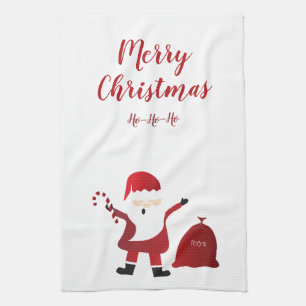 God jul Ho Ho Ho Jultomten Candy cane Kökshandduk