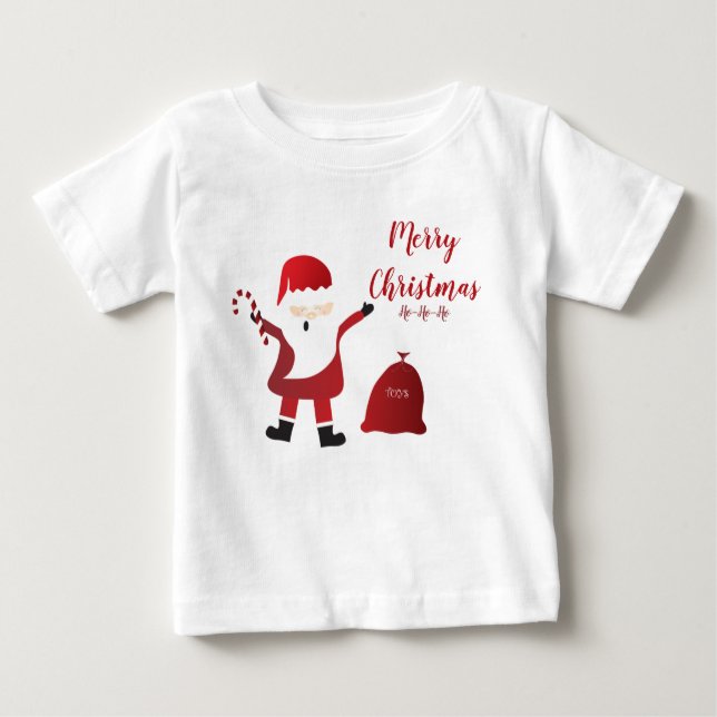 God jul Ho Ho Ho Jultomten T Shirt (Framsida)