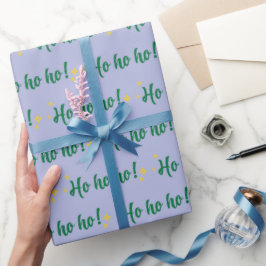God jul Ho Ho Ho Light Blue Seamless Gift Presentpapper