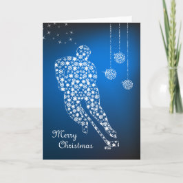 God jul Hockey Snöflingor Greeting Card Helgkort