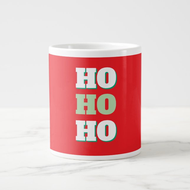 God jul HoHoHo Party minimalistisk slätting Jumbo Mugg (Framsidan)