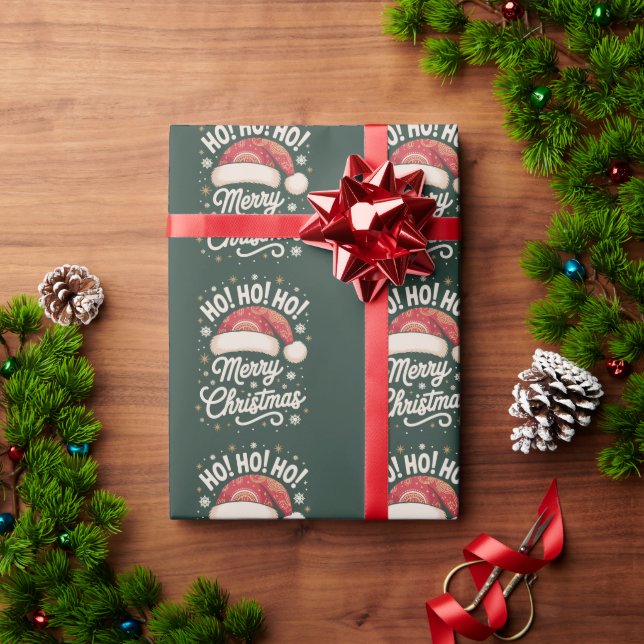 God Jul HoHoHo Rollig Tomte Hatt Jul Presentpapper (Julgåva)