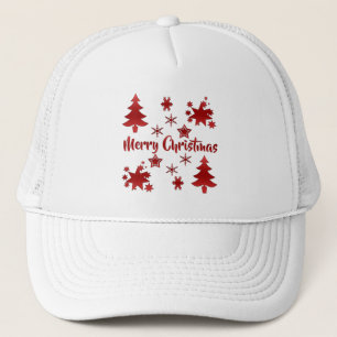 God jul, höjdarröd design, keps