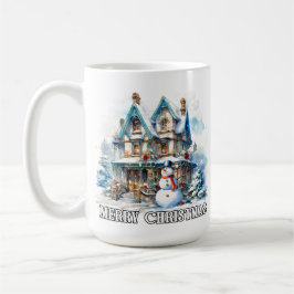 God Jul Holiday Vintertid Snömannen Kaffemugg