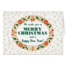 God jul Holly-andedräkt med Snöflingor