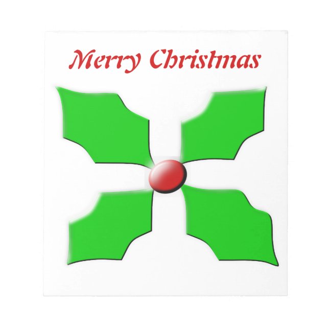 God jul Holly Anpassade Anteckningsblock (Framsida)