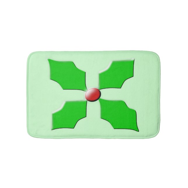 God jul Holly Bath Mat Badrumsmatta (Framsidan)
