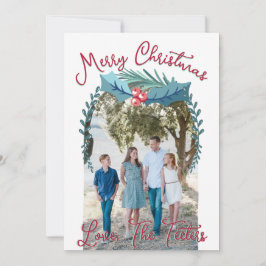 God jul Holly Berry Anpassningsbar Photo Arch Julkort