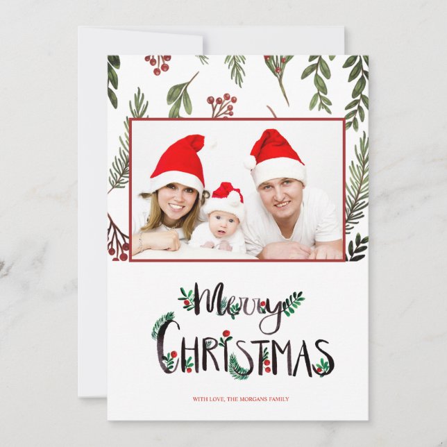 God jul,Holly Berry Grenar Photo (Framsida)