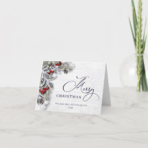 God jul Holly Berry Rustic Corporate Hälsning