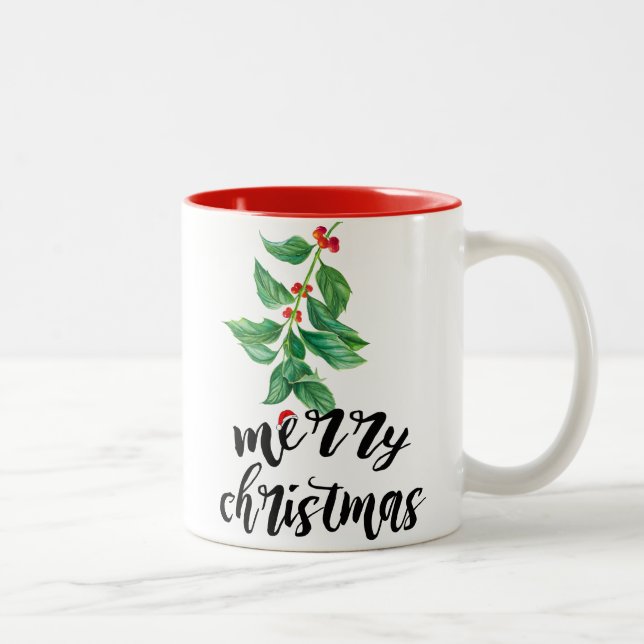God jul Holly Design Anpassningsbar Santa Två-Tonad Mugg (Höger)