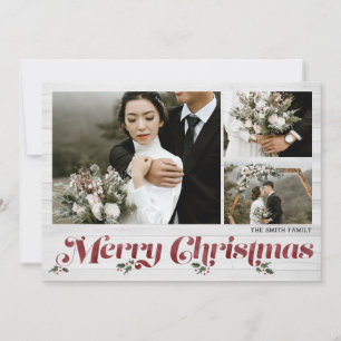 God jul Holly Family Married Kids Foton Julkort