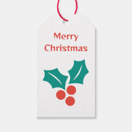 God jul Holly Family Namn Red White Grönt Presentetikett