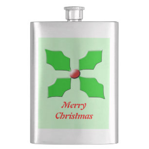 God jul Holly Flasks Fickplunta