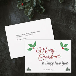God jul Holly Helgdag Card Julkort