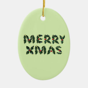 God Jul Holly Julgransprydnad Keramik