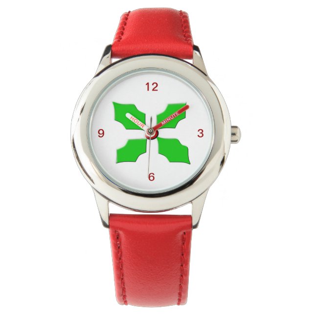 God jul Holly Kids Watch med nummer Armbandsur (Framsida)