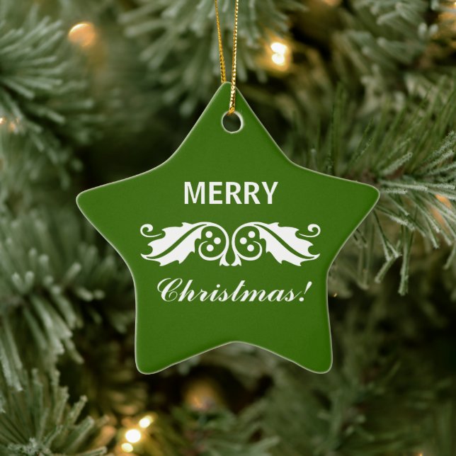 God jul Holly Löv Julgransprydnad Keramik (Träd)