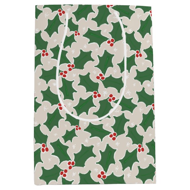 God jul Holly Medium Gift Bag (Framsidan)