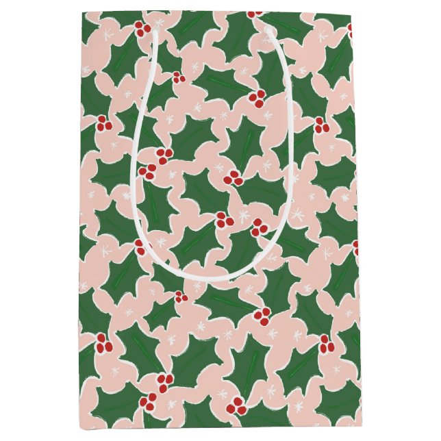 God jul Holly Medium Gift Bag (Framsidan)