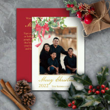 God jul Holly och Berry Greenery Photo Foi