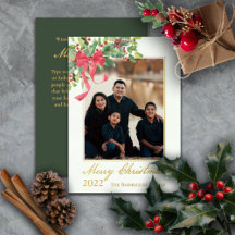 God jul Holly och Berry Greenery Photo Foi