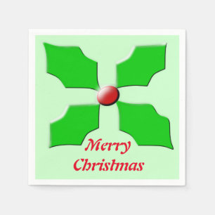God jul Holly Pappra Napkins Pappersservett