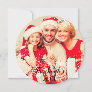 God jul Holly Photo Card II Julkort