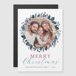 God jul Holly Photo Helgdag Magnet Card