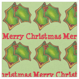 God jul Holly Sugar Cookies Helgdag Food Tyg