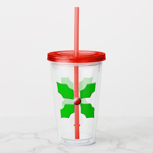 God jul Holly Take Away Mugg (Framsida)