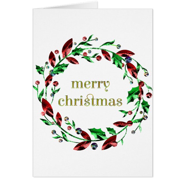 God jul Holly Wandeand Hälsningskort (Framsidan)