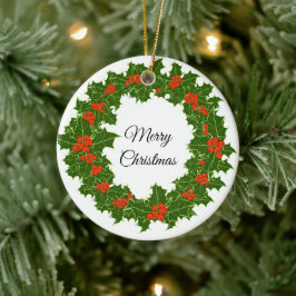 God jul Holly Wandeand Julgransprydnad Keramik