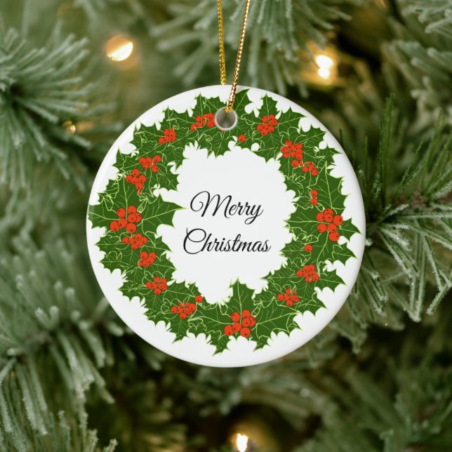 God jul Holly Wandeand Julgransprydnad Keramik (Träd)