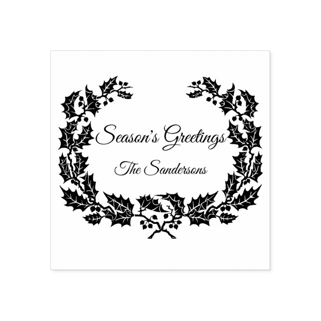 God Jul Holly WandeSeason-Anpassningsbarna Greetin Stämpel (Tryck)