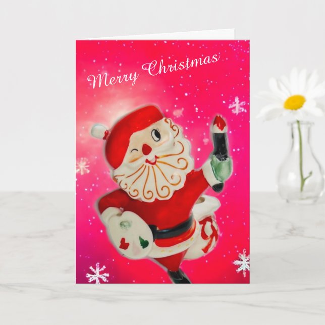 God jul Holt Howard Painter Santa Card MCM Kort (Liten växt)