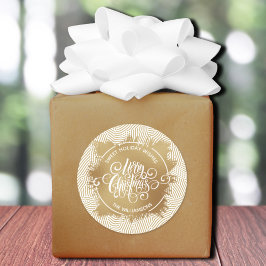 God jul Homemade Helgdag Baking Guld Runt Klistermärke