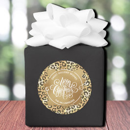 God jul, Homemade Helgdag Baking Leopard Runt Klistermärke