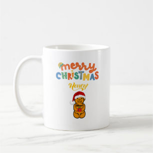 God jul Honung Bear Söt björn och present Kaffemugg