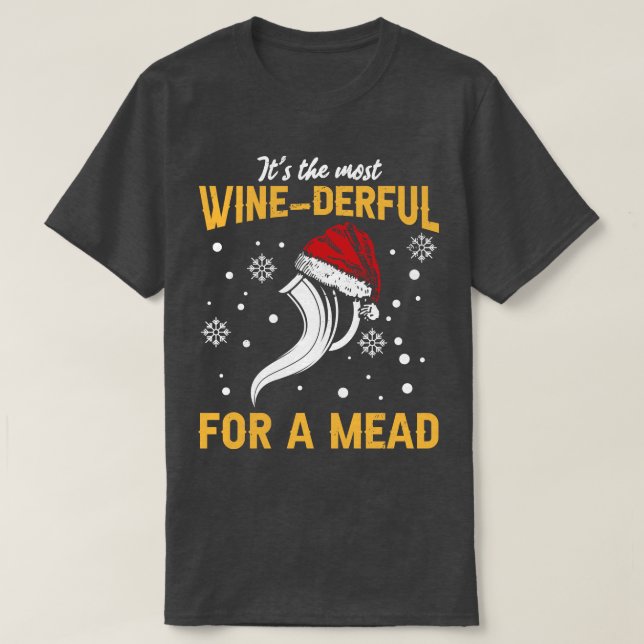 God jul Honung Vin Mead Home Brewer Viking Renai T Shirt (Design framsida)
