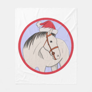 God jul Horse Fleecefilt